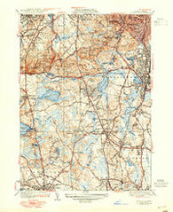 Blue Hills Massachusetts Historical topographic map, 1:31680 scale, 7.5 X 7.5 Minute, Year 1941