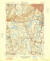 Blue Hills Massachusetts Historical topographic map, 1:31680 scale, 7.5 X 7.5 Minute, Year 1941