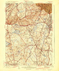 Blue Hills Massachusetts Historical topographic map, 1:31680 scale, 7.5 X 7.5 Minute, Year 1941