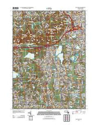Blue Hills Massachusetts Historical topographic map, 1:24000 scale, 7.5 X 7.5 Minute, Year 2012