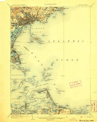 Boston Bay Massachusetts Historical topographic map, 1:62500 scale, 15 X 15 Minute, Year 1903
