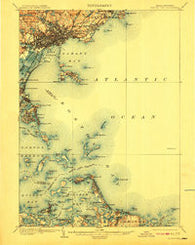 Boston Bay Massachusetts Historical topographic map, 1:62500 scale, 15 X 15 Minute, Year 1903