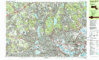 Boston North Massachusetts Historical topographic map, 1:25000 scale, 7.5 X 15 Minute, Year 1985