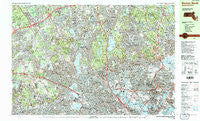 Boston North Massachusetts Historical topographic map, 1:25000 scale, 7.5 X 15 Minute, Year 1985