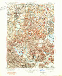 Boston North Massachusetts Historical topographic map, 1:31680 scale, 7.5 X 7.5 Minute, Year 1946