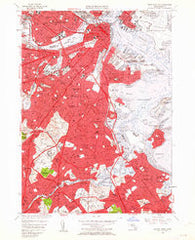 Boston South Massachusetts Historical topographic map, 1:24000 scale, 7.5 X 7.5 Minute, Year 1956