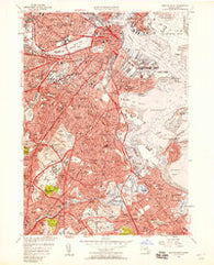 Boston South Massachusetts Historical topographic map, 1:24000 scale, 7.5 X 7.5 Minute, Year 1956