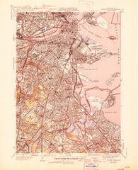 Boston South Massachusetts Historical topographic map, 1:31680 scale, 7.5 X 7.5 Minute, Year 1946