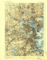 Boston Massachusetts Historical topographic map, 1:62500 scale, 15 X 15 Minute, Year 1903
