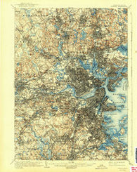 Boston Massachusetts Historical topographic map, 1:62500 scale, 15 X 15 Minute, Year 1903