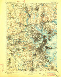 Boston Massachusetts Historical topographic map, 1:62500 scale, 15 X 15 Minute, Year 1893