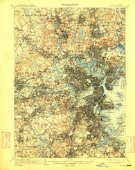Boston Massachusetts Historical topographic map, 1:62500 scale, 15 X 15 Minute, Year 1903