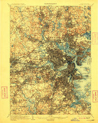 Boston Massachusetts Historical topographic map, 1:62500 scale, 15 X 15 Minute, Year 1903