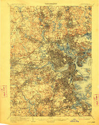 Boston Massachusetts Historical topographic map, 1:62500 scale, 15 X 15 Minute, Year 1903