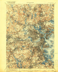 Boston Massachusetts Historical topographic map, 1:62500 scale, 15 X 15 Minute, Year 1903
