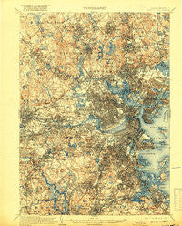 Boston Massachusetts Historical topographic map, 1:62500 scale, 15 X 15 Minute, Year 1903