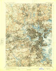 Boston Massachusetts Historical topographic map, 1:62500 scale, 15 X 15 Minute, Year 1903
