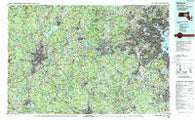Boston Massachusetts Historical topographic map, 1:100000 scale, 30 X 60 Minute, Year 1989
