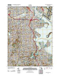 Boston South Massachusetts Historical topographic map, 1:24000 scale, 7.5 X 7.5 Minute, Year 2012