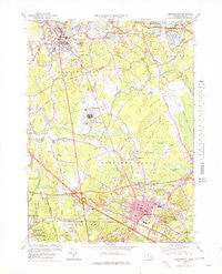 Bridgewater Massachusetts Historical topographic map, 1:25000 scale, 7.5 X 7.5 Minute, Year 1977