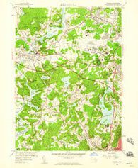 Concord Massachusetts Historical topographic map, 1:24000 scale, 7.5 X 7.5 Minute, Year 1958