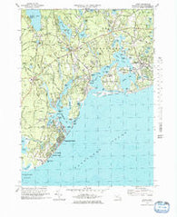 Cotuit Massachusetts Historical topographic map, 1:24000 scale, 7.5 X 7.5 Minute, Year 1974