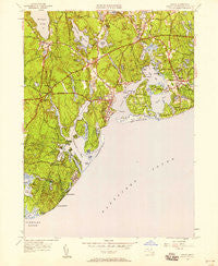 Cotuit Massachusetts Historical topographic map, 1:24000 scale, 7.5 X 7.5 Minute, Year 1949