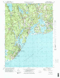 Cotuit Massachusetts Historical topographic map, 1:25000 scale, 7.5 X 7.5 Minute, Year 1974