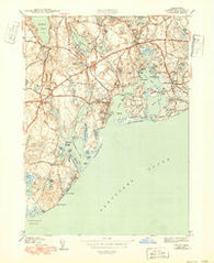 Cotuit Massachusetts Historical topographic map, 1:31680 scale, 7.5 X 7.5 Minute, Year 1943