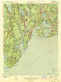 Cotuit Massachusetts Historical topographic map, 1:31680 scale, 7.5 X 7.5 Minute, Year 1943