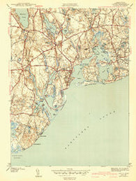 Cotuit Massachusetts Historical topographic map, 1:31680 scale, 7.5 X 7.5 Minute, Year 1943