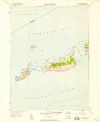 Cuttyhunk Massachusetts Historical topographic map, 1:24000 scale, 7.5 X 7.5 Minute, Year 1951