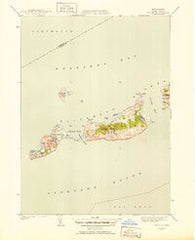 Cuttyhunk Massachusetts Historical topographic map, 1:31680 scale, 7.5 X 7.5 Minute, Year 1951