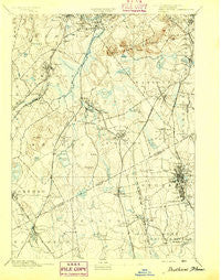 Dedham Massachusetts Historical topographic map, 1:62500 scale, 15 X 15 Minute, Year 1894