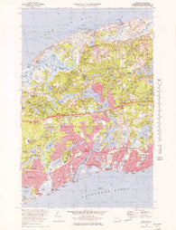 Dennis Massachusetts Historical topographic map, 1:25000 scale, 7.5 X 7.5 Minute, Year 1974