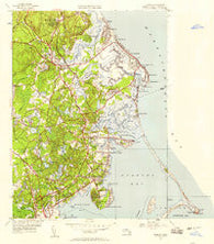Duxbury Massachusetts Historical topographic map, 1:24000 scale, 7.5 X 7.5 Minute, Year 1947