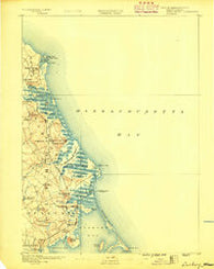 Duxbury Massachusetts Historical topographic map, 1:62500 scale, 15 X 15 Minute, Year 1888