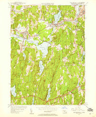 East Brookfield Massachusetts Historical topographic map, 1:24000 scale, 7.5 X 7.5 Minute, Year 1954