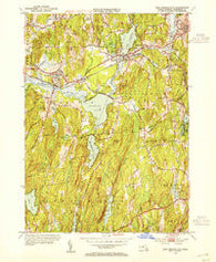 East Brookfield Massachusetts Historical topographic map, 1:31680 scale, 7.5 X 7.5 Minute, Year 1954
