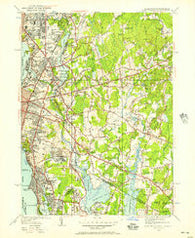 East Providence Rhode Island Historical topographic map, 1:24000 scale, 7.5 X 7.5 Minute, Year 1949