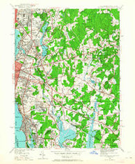 East Providence Rhode Island Historical topographic map, 1:24000 scale, 7.5 X 7.5 Minute, Year 1949