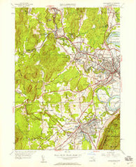 Easthampton Massachusetts Historical topographic map, 1:24000 scale, 7.5 X 7.5 Minute, Year 1948