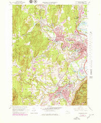 Easthampton Massachusetts Historical topographic map, 1:25000 scale, 7.5 X 7.5 Minute, Year 1964