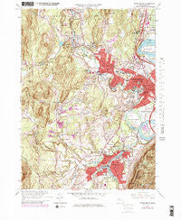 Easthampton Massachusetts Historical topographic map, 1:25000 scale, 7.5 X 7.5 Minute, Year 1964