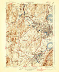 Easthampton Massachusetts Historical topographic map, 1:31680 scale, 7.5 X 7.5 Minute, Year 1939