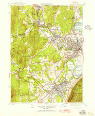 Easthampton Massachusetts Historical topographic map, 1:31680 scale, 7.5 X 7.5 Minute, Year 1948