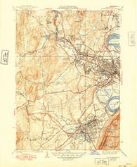 Easthampton Massachusetts Historical topographic map, 1:31680 scale, 7.5 X 7.5 Minute, Year 1939
