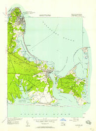 Edgartown Massachusetts Historical topographic map, 1:24000 scale, 7.5 X 7.5 Minute, Year 1951