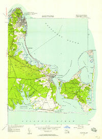 Edgartown Massachusetts Historical topographic map, 1:24000 scale, 7.5 X 7.5 Minute, Year 1951