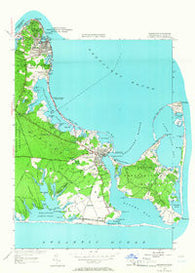 Edgartown Massachusetts Historical topographic map, 1:24000 scale, 7.5 X 7.5 Minute, Year 1951